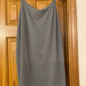 Terra & Sky 2X grey spaghetti strap tank